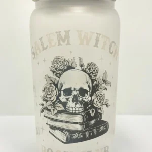 Gobelet en verre givré - Sorcière/Lecture